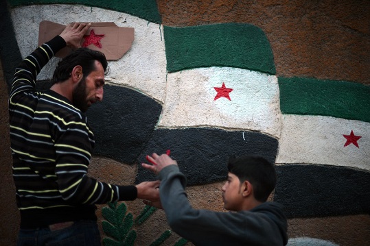 Azaz, 10 aprile 2013 (DIMITAR DILKOFF/AFP/Getty Images)