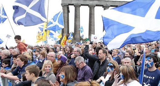 Manifestazione dei separatisti ad Edimburgo